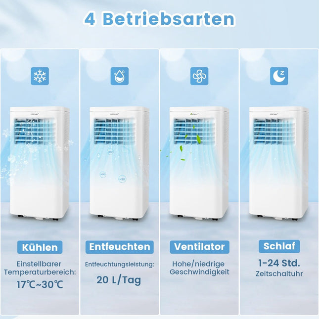 Portable Air Conditioner 2.5 kW, 4-in-1 with Dehumidifier