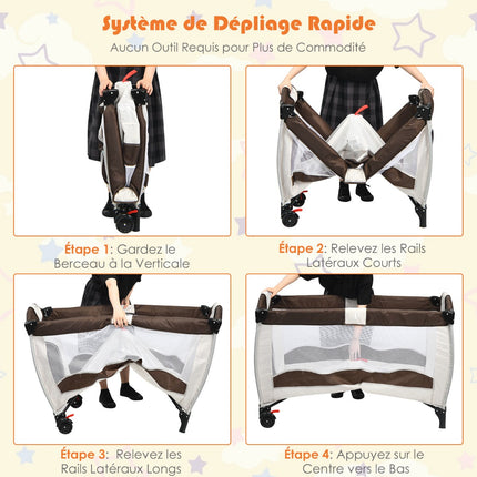 Portable Baby Playard With Bassinet And Changing Table