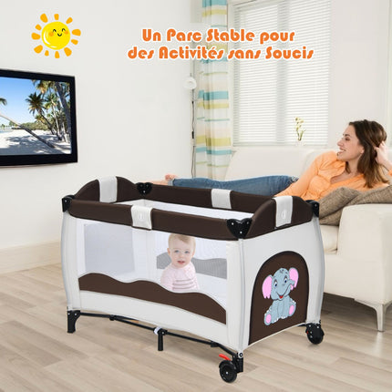 Portable Baby Playard With Bassinet And Changing Table
