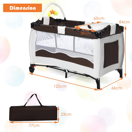 Portable Baby Playard With Bassinet And Changing Table