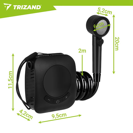 Portable Camping Shower, 8000mAh Battery, IPX8 Waterproof