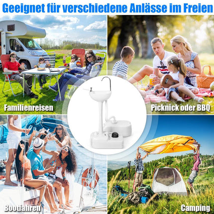 Portable Camping Sink with 17L Water Tank & Wheels