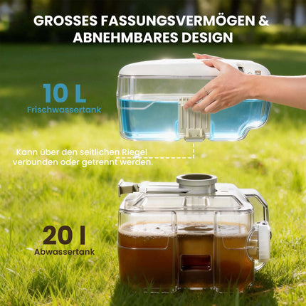 Portable Camping Toilet, 20L Waste Tank, 147kg Capacity