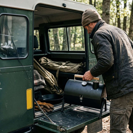 Portable Charcoal Grill with Thermometer & Chimney