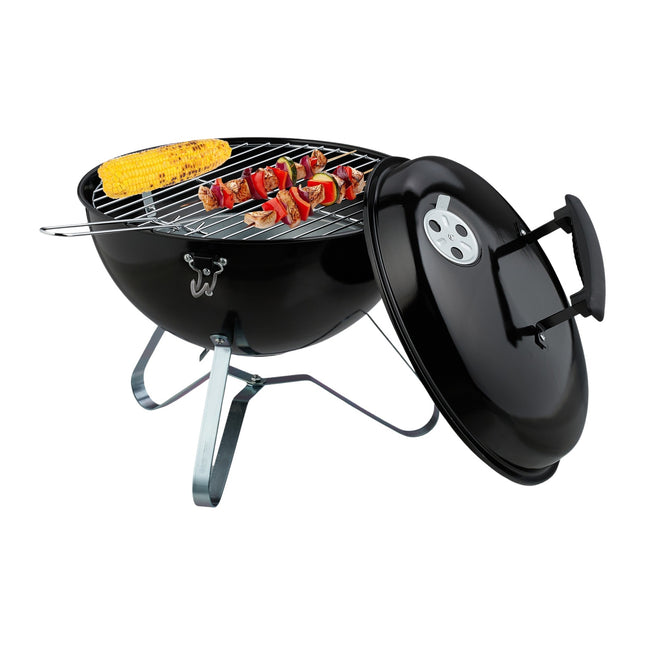 Portable Charcoal Kettle Grill, 37 cm – Ideal for Camping