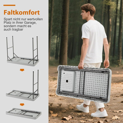 Portable Fish Cleaning Table with Sink & Faucet – White