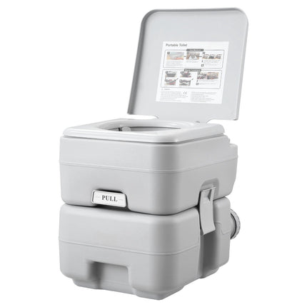 Portable Flush Toilet, 20L Waste Tank, Carry Bag