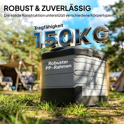 Portable Folding Camping Toilet with 12 Bags, 150kg Capacity