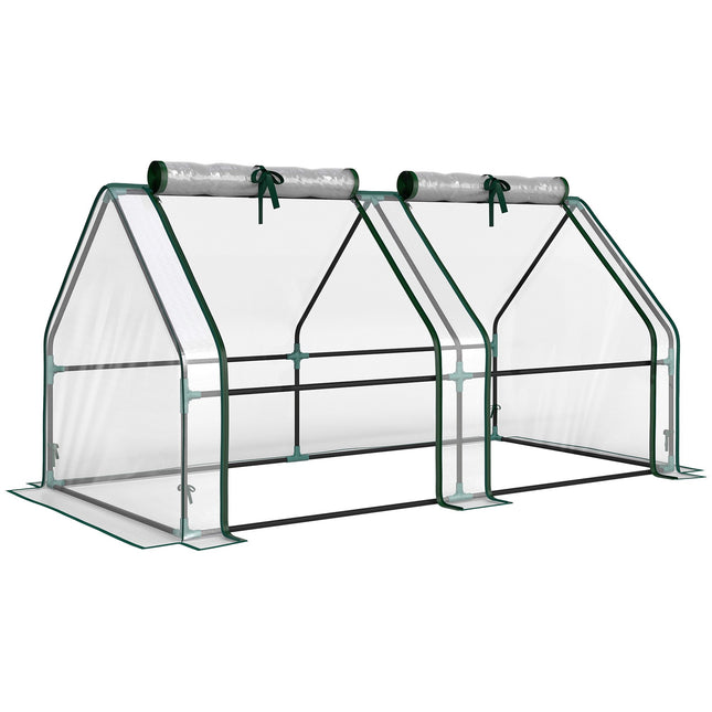 Draagbare kas met deuren met ritssluiting, 180x90x90 cm, PVC-hoes