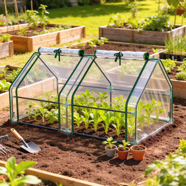 Draagbare kas met deuren met ritssluiting, 180x90x90 cm, PVC-hoes