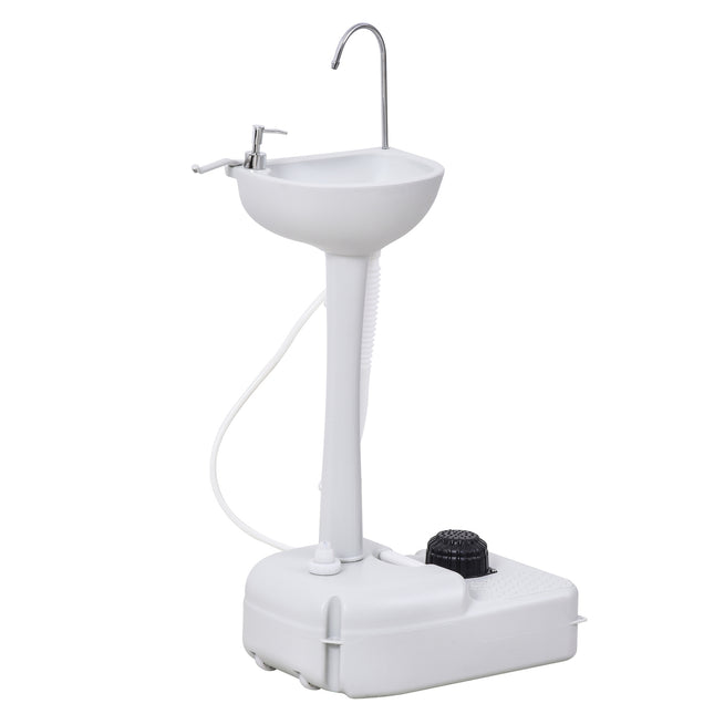 Portable outdoor camping sink with towel rack, 17L tank
