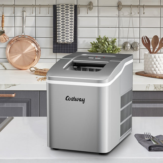 Portable Ice Maker With Self-Cleaning, 12 kg Day, 1.6 L