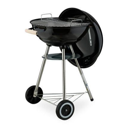 Portable Kettle BBQ Grill with Ash Catcher & Wheels