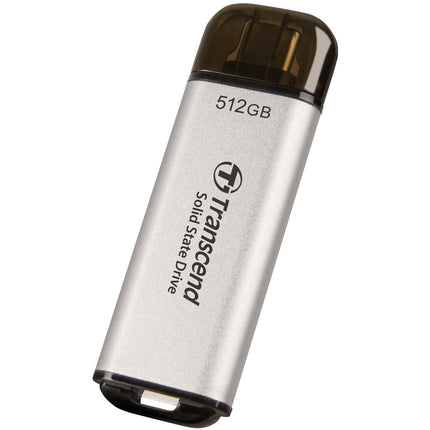 Portable Mini SSD ESD300C USB-C 500Gb 10Gbps (R1050/W950 Mb/s) Silver