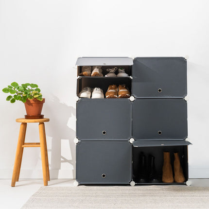 Portable Modular Shoe Cabinet InnovaGoods Grey - 20 pairs