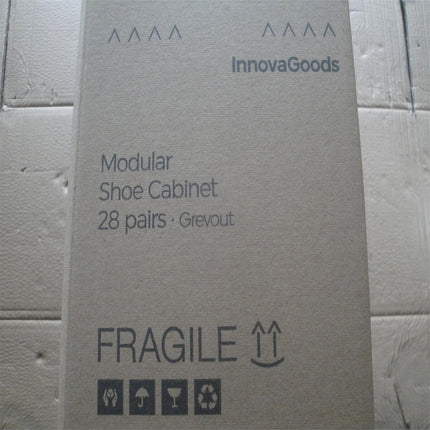Portable Modular Shoe Cabinet InnovaGoods Grey - 20 pairs