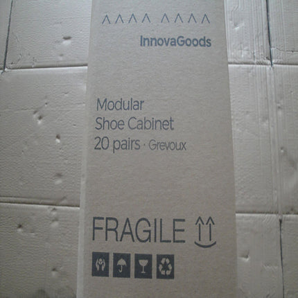 Portable Modular Shoe Cabinet InnovaGoods Grey - 28 pairs