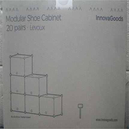 Portable Modular Shoe Cabinet InnovaGoods White - 36 pairs
