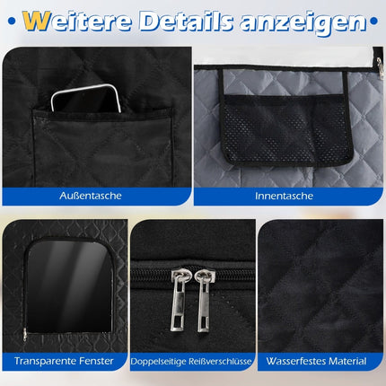 Portable Steam Sauna with Chair & Mat – Black, 88x88x179 cm