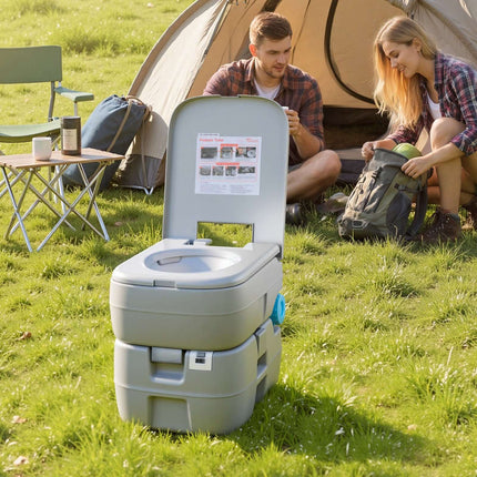 Portable Toilet, 30L Detachable Tank, 200 Flushes