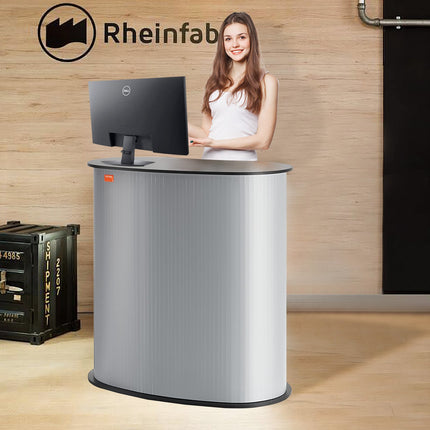 Portable Trade Show Podium Counter, Foldable, 90×49×94 cm