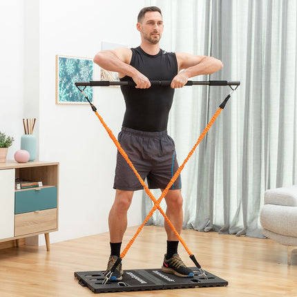 Portable Training System and Sauna Effect Belt InnovaGoods, 4 Resistance Bands