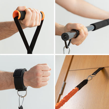Portable Training System and Sauna Effect Belt InnovaGoods, 4 Resistance Bands
