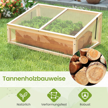 Portable Wooden Greenhouse with Adjustable Roof, 94x63x40 cm