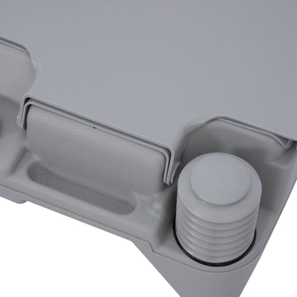 Portable camping toilet with chemical function