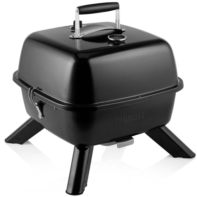 Portable hybrid grill 2-in-1 electric or charcoal