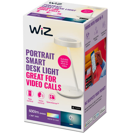 Portrait Smart desk lamp/lighting for video calls 600lm