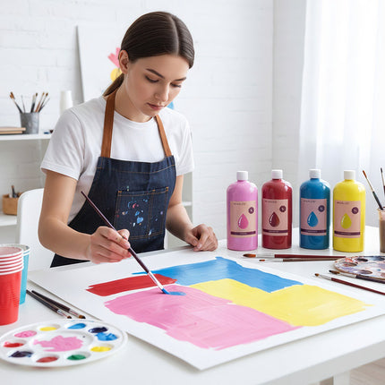 Poster Paint Set, 12 Colors, 1L Each