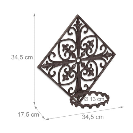 Pot holder wall cast iron