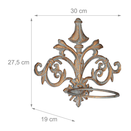 Pot holder wall cast iron baroque