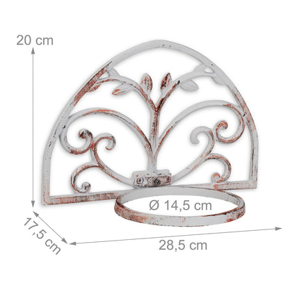 Pot holder wall cast iron white