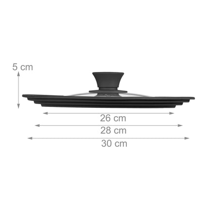 Pot lid 26-30 cm with silicone