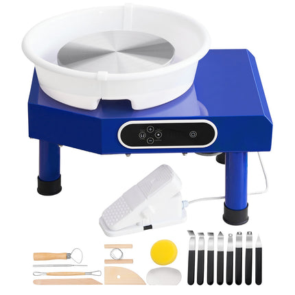 Pottery Wheel 350W, 25 cm Wheelhead, Foot Pedal Kit
