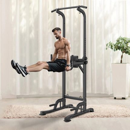 Power Tower Dip Station, Adjustable Pull Up Bar 200 kg