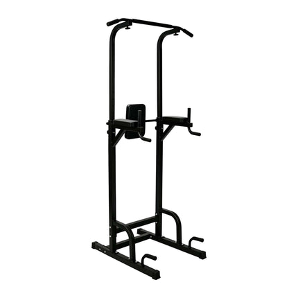 Power Tower for Home Gym, Adjustable Height, Black Steel