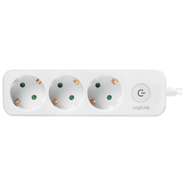 Power outlet 3-way with switch 1.5m White