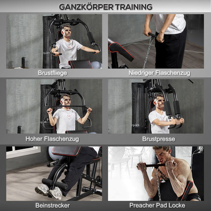 Home Gym Power Station – 45 kg weights, lat pull, bench