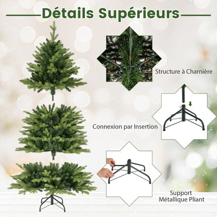 Pre-Lit Artificial Christmas Tree 150cm, 250 LED, Hinged