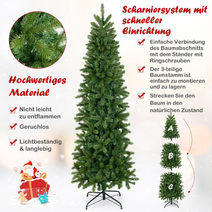 Pre-Lit Artificial Christmas Tree 180cm, 270 LED, 648 Tips