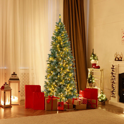 Pre-Lit Artificial Christmas Tree 180cm, Slim, 250 LEDs