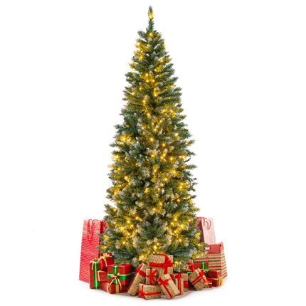 Pre-Lit Artificial Christmas Tree 180cm, Slim, 250 LEDs