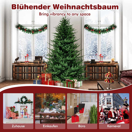 Pre-Lit Artificial Christmas Tree 213 cm, 8 Modes, Warm White LED