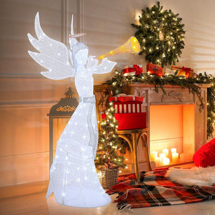 Pre-Lit Christmas Angel, 62 Inch, 100 LED, Outdoor
