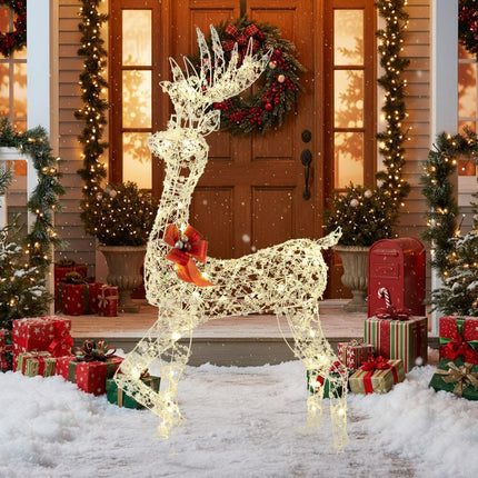Pre-Lit Christmas Deer, 150 cm, 100 LEDs Indoor Outdoor