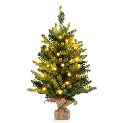 Pre-Lit Mini Christmas Tree 60cm, 35 Warm White LEDs