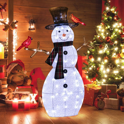 Pre-Lit Snowman Yard Stake, 50 Inch, 70 Cool White LEDs
